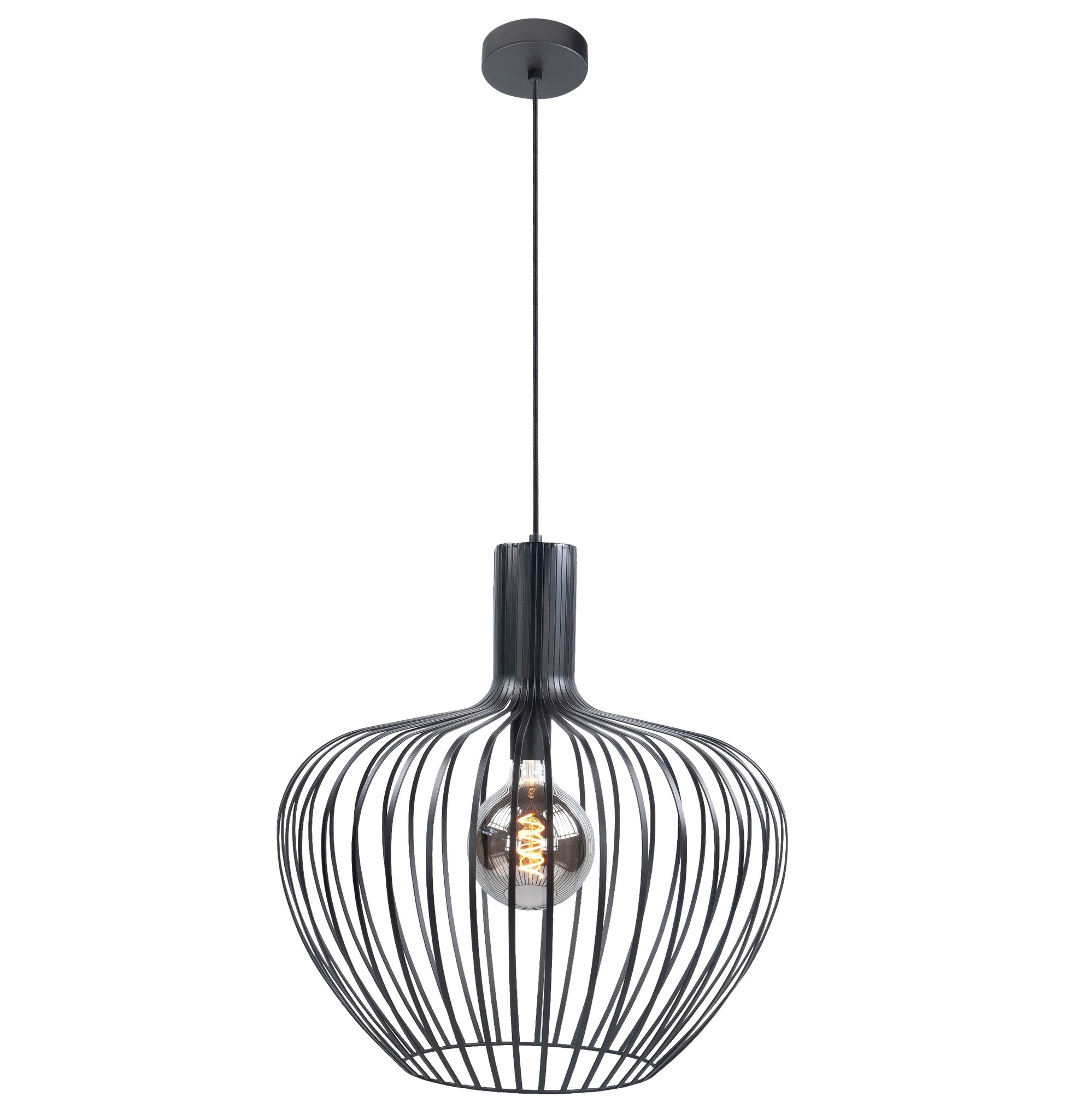 Hanglamp Mela Mat Zwart 50cm Hanglamp Mela Mat Zwart 50cm