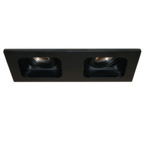 Inbouwspot Moggio Zwart GU10   2 Lichts