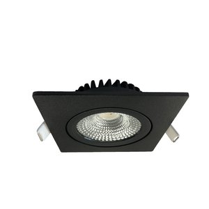 Inbouwspot Thin Vierkant Zwart IP44 Dim To Warm