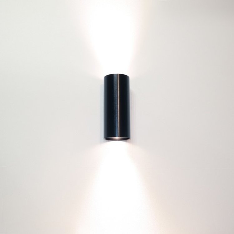Artdelight Wandlamp Roulo 2  Zwart GU10 Up & Downlight