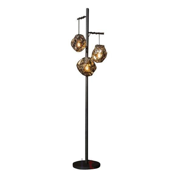 Vloerlamp Rock Chrome Glas 3 Lichts 170cm Vloerlamp Rock Chrome Glas 3 Lichts 170cm