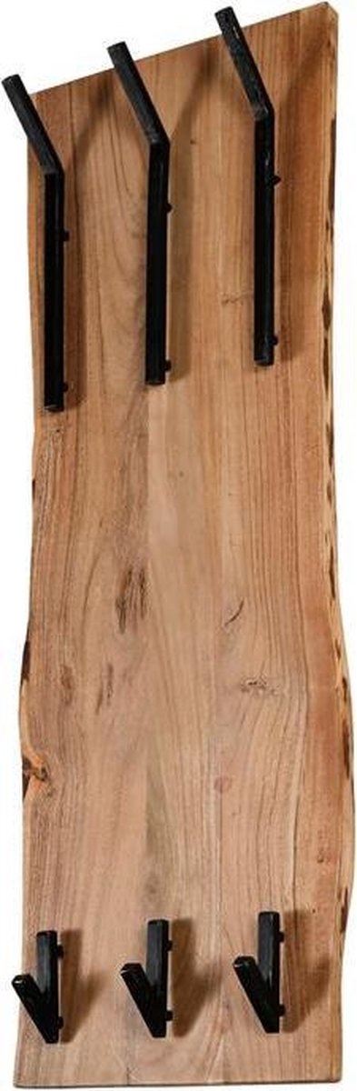 Kapstok Edge 6 Haaks Acacia Naturel 100x35cm Kapstok Edge 6 Haaks Acacia Naturel 100x35cm