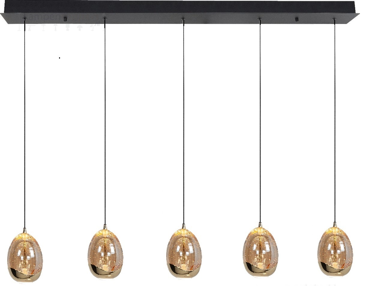 Hanglamp Golden Egg 5 Lichts Led
