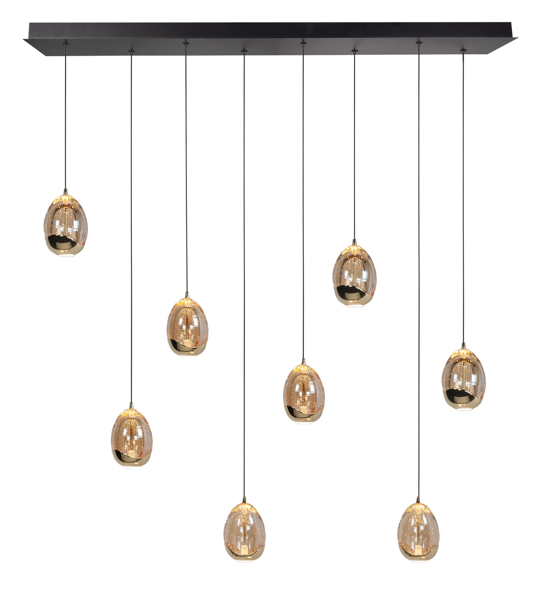 Hanglamp Golden Egg 8 Lichts Led Hanglamp Golden Egg 8 Lichts Led