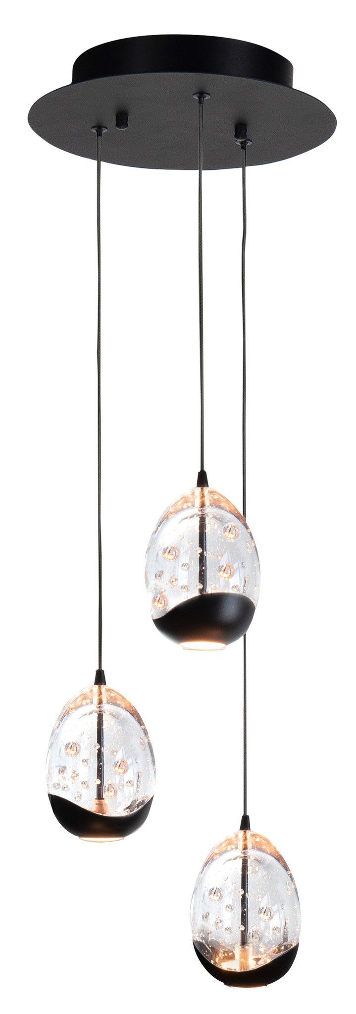 Hanglamp Clear Egg 3 Lichts 25cm Ø Led Hanglamp Clear Egg 3 Lichts 25cm Ø Led