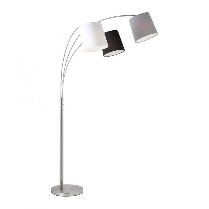 Booglamp Melvin RVS 190cm Booglamp Melvin RVS 190cm