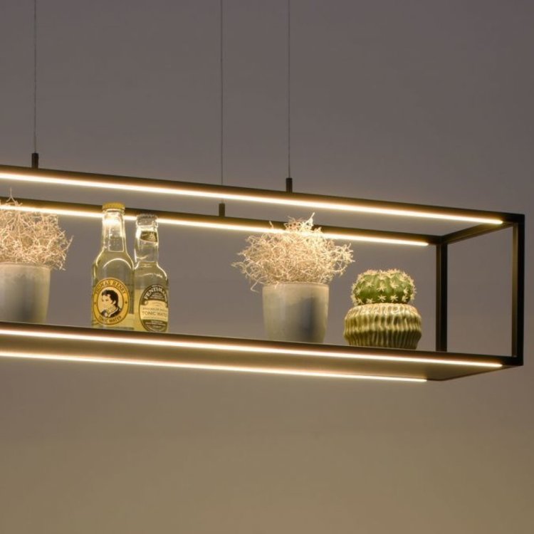 Hanglamp Conni Zwart 105cm incl. Dimmer
