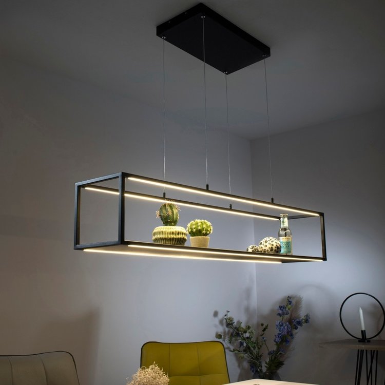 Hanglamp Conni Zwart 105cm incl. Dimmer