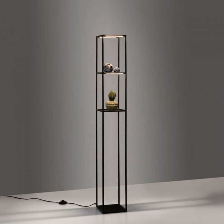 Vloerlamp Conni Zwart 140cm incl. Dimmer