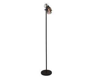 Freelight Vloerlamp Fumoso Zwart met Smoke Glas 1 Lichts