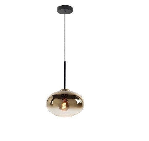 Hanglamp Zwart Gold Bellini 26cm 1 Lichts Hanglamp Zwart Gold Bellini 26cm 1 Lichts