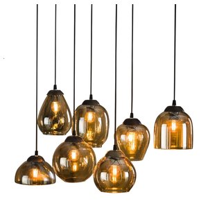 Hanglamp Mix Gold 4+3 Lichts 90 x 30cm