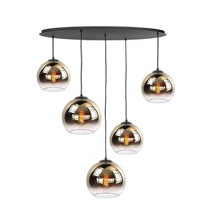 Hanglamp Fantasy Globe Gold Ovaal 5Lichts