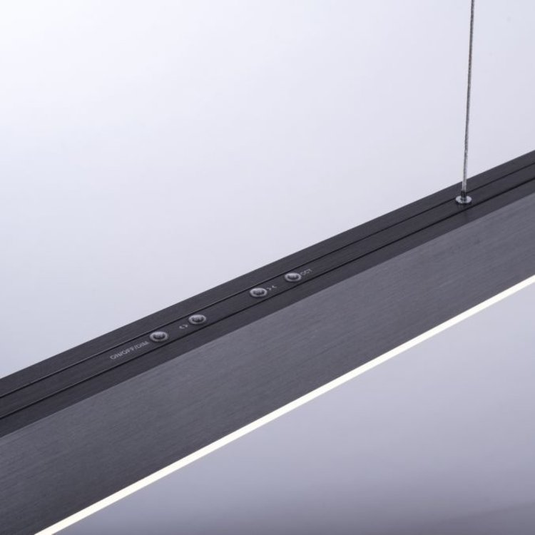 Paul Neuhaus PURE-MOTO e-Slide Hanglamp Grijs L 120-200 cm
