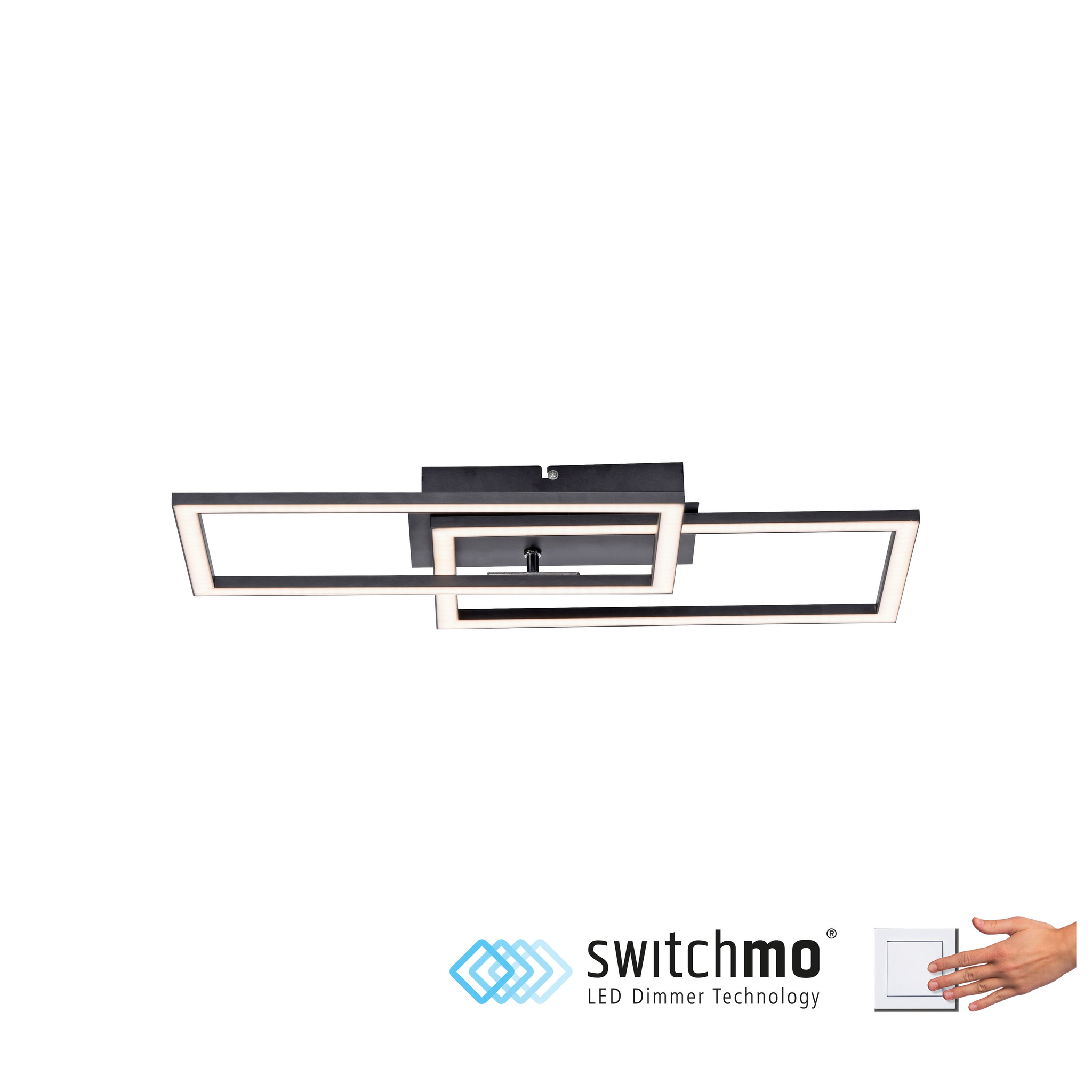 Paul Neuhaus Iven Plafondlamp Zwart 36Watt incl. Dimmer Paul Neuhaus Iven Plafondlamp Zwart 36Watt incl. Dimmer