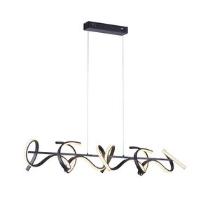 Hanglamp Curls Mat Zwart 40 Watt Led