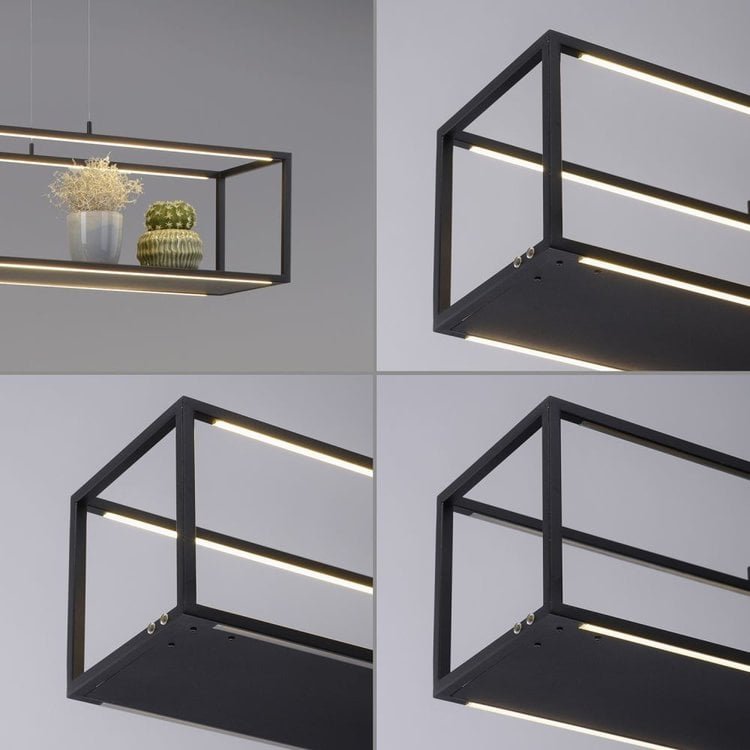 Hanglamp Conni Zwart 105cm incl. Dimmer