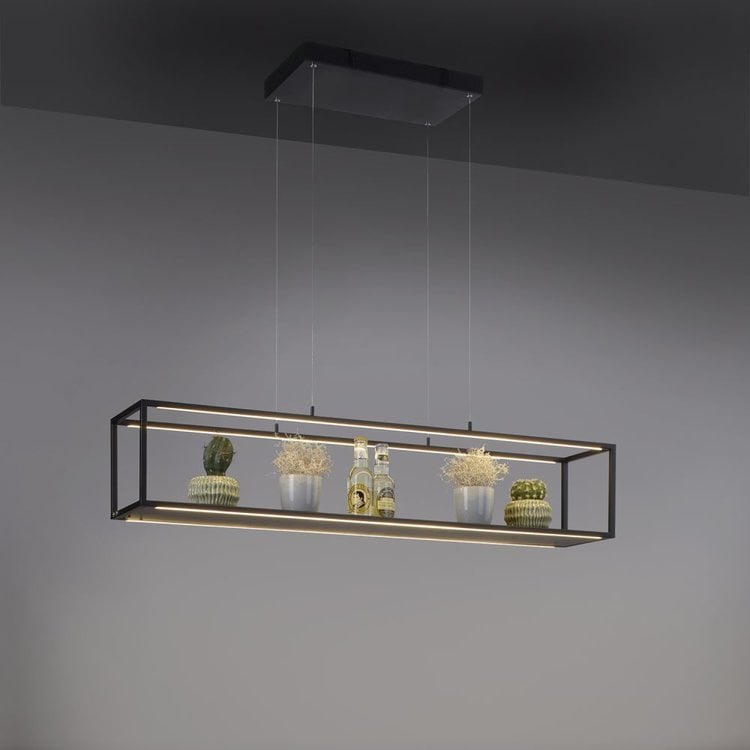 Hanglamp Conni Zwart 105cm incl. Dimmer