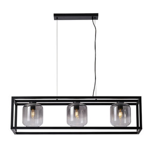 Dentro  Hanglamp Smoke Zwart 3 Lichts  110cm