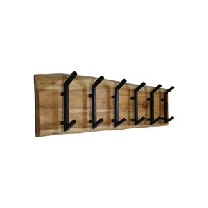 Kapstok Live Edge Acaciahout 12 Haken 100x25cm