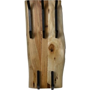 Kapstok Live Edge Acaciahout 8 Haken 25 x 60cm