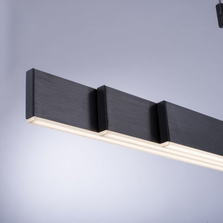 Paul Neuhaus PURE-MOTO e-Slide Hanglamp Grijs L 120-200 cm