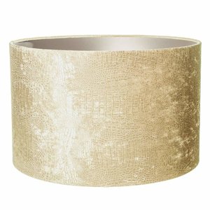 Lampenkap Cilinder Short Croco Velvet Champagne Crème Ø 40cm
