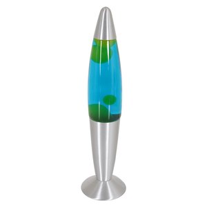 Lavalamp Zilver Groen 35cm E14