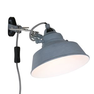 Wandlamp Nové  Grijs Wit incl. Klem