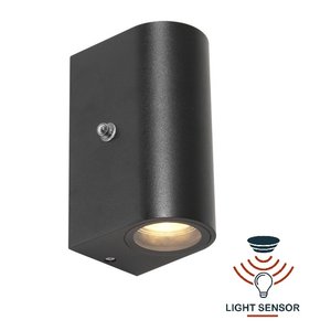 Buitenlamp Logan Zwart incl. Light Sensor