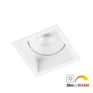 Inbouwspot Vierkant Wit 6.5 Watt Led IP44 DTW