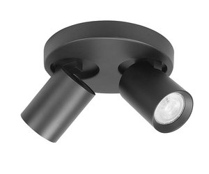 Highlight Spot Oliver Mat Zwart 2 lichts GU10 Ø 17cm