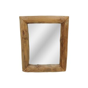 Wandspiegel Teak Hout 50 x 60 cm