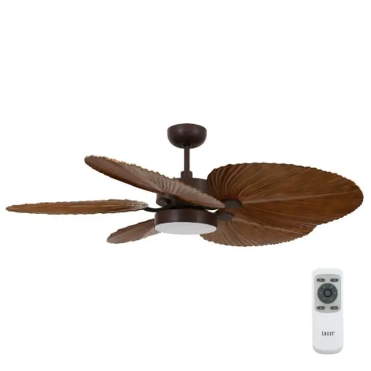 Lucci Air Plafondventilator Bali Bruin incl. 18Watt Led Ø 132cm