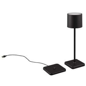 Oplaadbare Tafellamp Fernandez Mat Zwart IP54