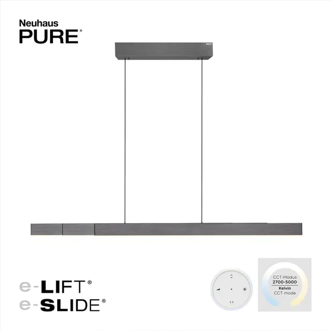 Neuhaus PURE-MOTO-RISE Hanglamp Slide & Lift Grey