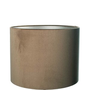 Lampenkap Cilinder Short Velvet Brown Ø 40cm