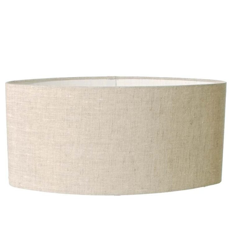 Lampenkap Ovaal Vlaslinnen Licht 45cm
