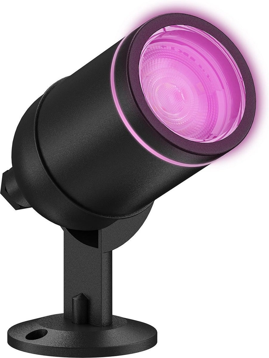 Calex Smart Outdoor LED Buitenlamp - Slimme Grondspot - RGB en Warm Wit Licht - 4W - Zwart