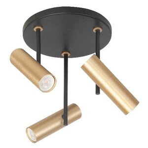 Spot Trend Zwart Goud Mini GU-10 Ø 35mm 3 Lichts