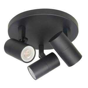 Spot Piccolo Zwart GU10 mini 35mm  3-Lichts Ø 17cm