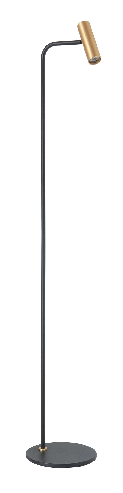 Vloerlamp Trend Zwart/Goud 1 lichts 132cm mini GU10