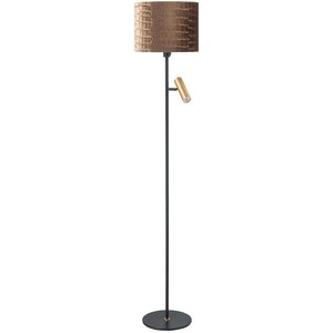 Highlight Vloerlamp Trend Zwart/Goud 2 lichts incl. Kap