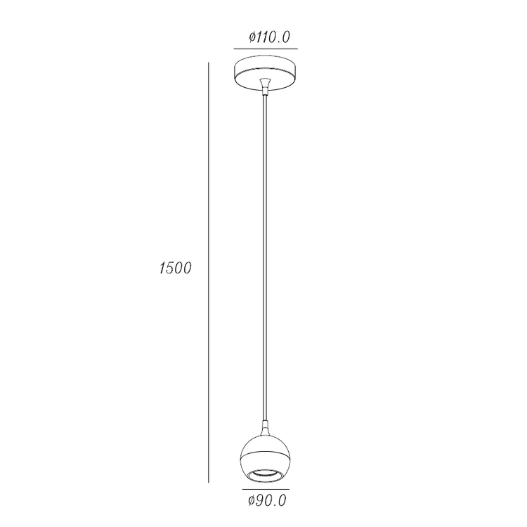 Artdelight Hanglamp Bolero Zwart 1 Lichts GU-10