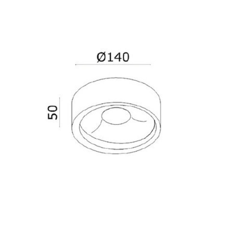 Artdelight Plafondlamp Orlando Aluminium Ø 14cm