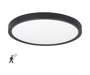 Highlight Plafondlamp Piatto Zwart Ø 30,5 cm incl. Bewegingssensor