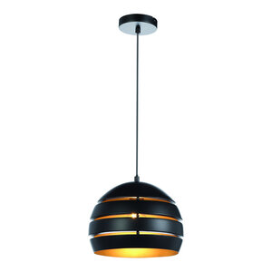 Hanglamp Djarin Mat Zwart & Goud Ø 28cm