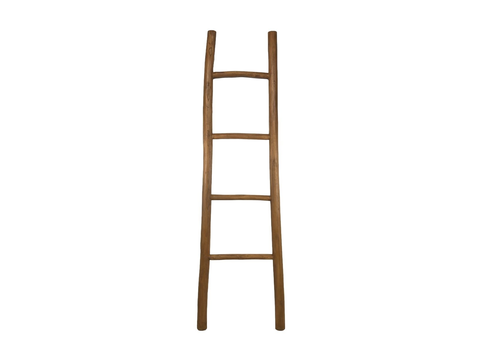 HSM Collection - Decoratieve Ladder Miring - Teak Walnoot kleur - 35/45x5x150