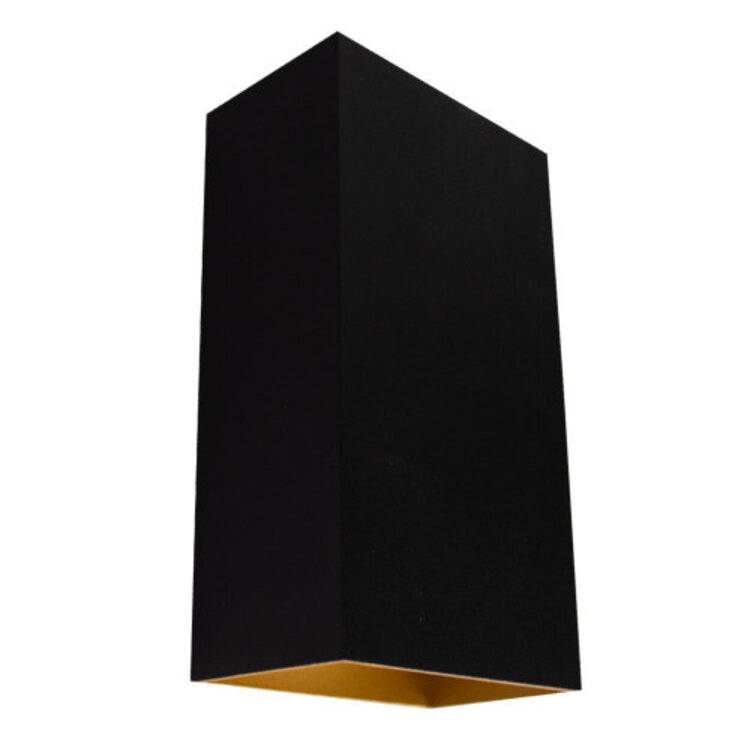 Highlight Wandlamp Eros Zwart - Goud Up & Down 18cm 2x GU10
