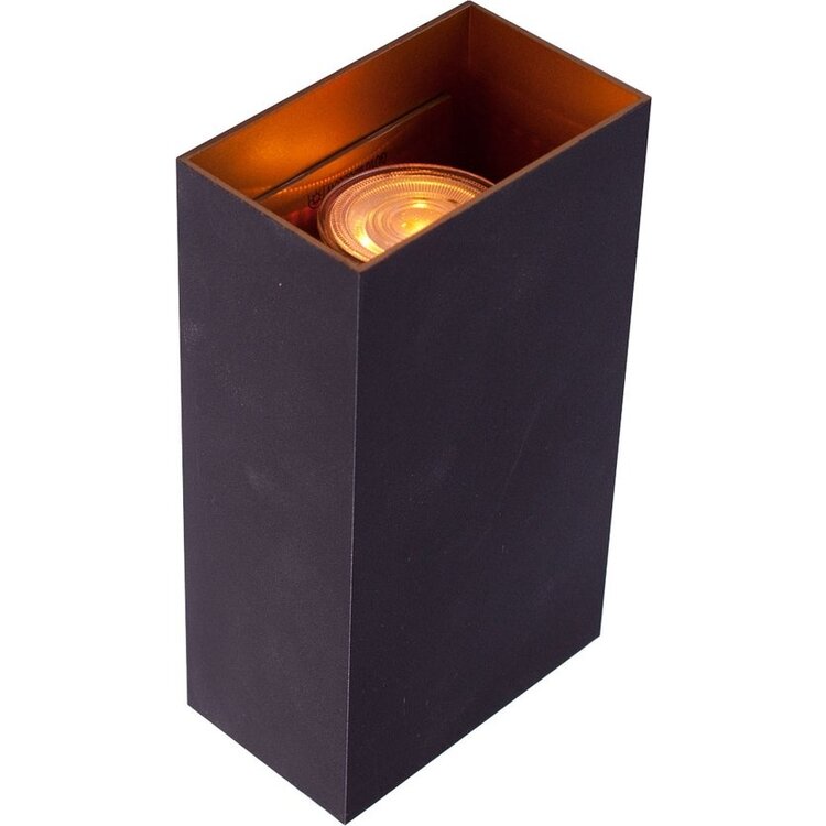 Highlight Wandlamp Eros Zwart - Goud Up & Down 18cm 2x GU10